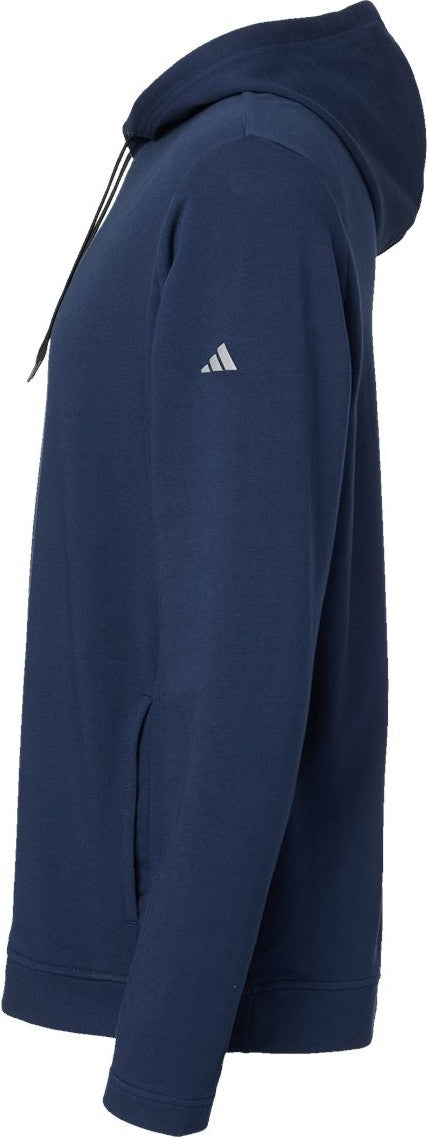Left View of Collegiate Navy Lightweight Hooded Sweatshirt - A450