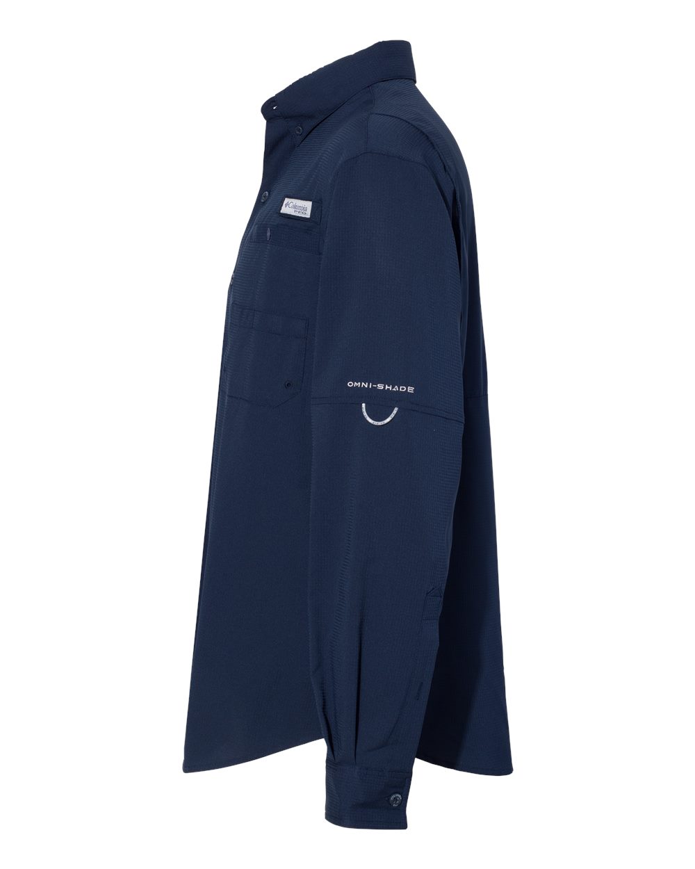 Left View of Collegiate Navy PFG Tamiami™ II Shirt - 212467