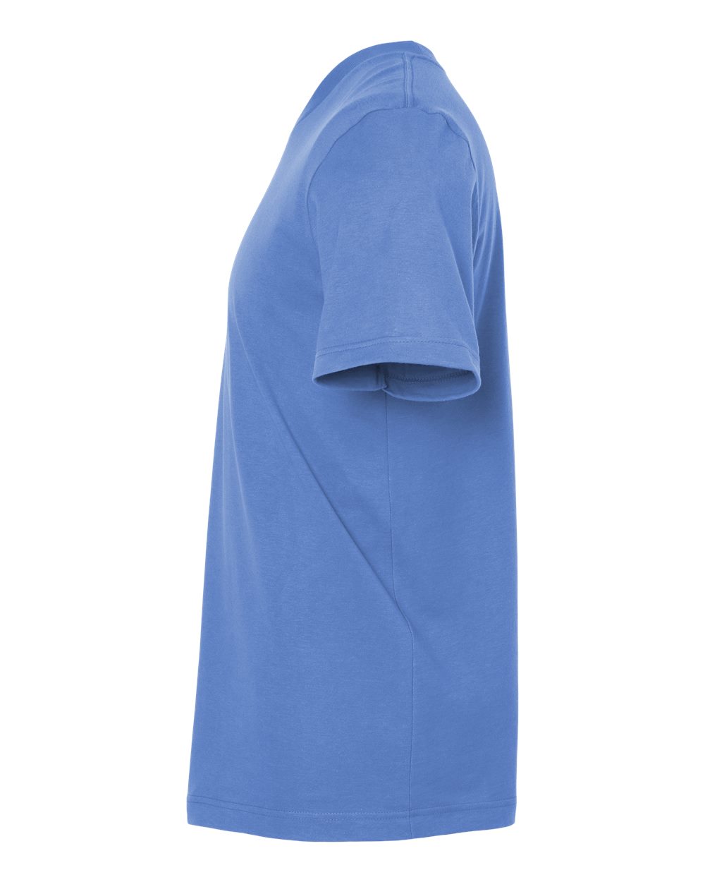 Left View of Columbia Blue Combed Cotton T-Shirt - 602