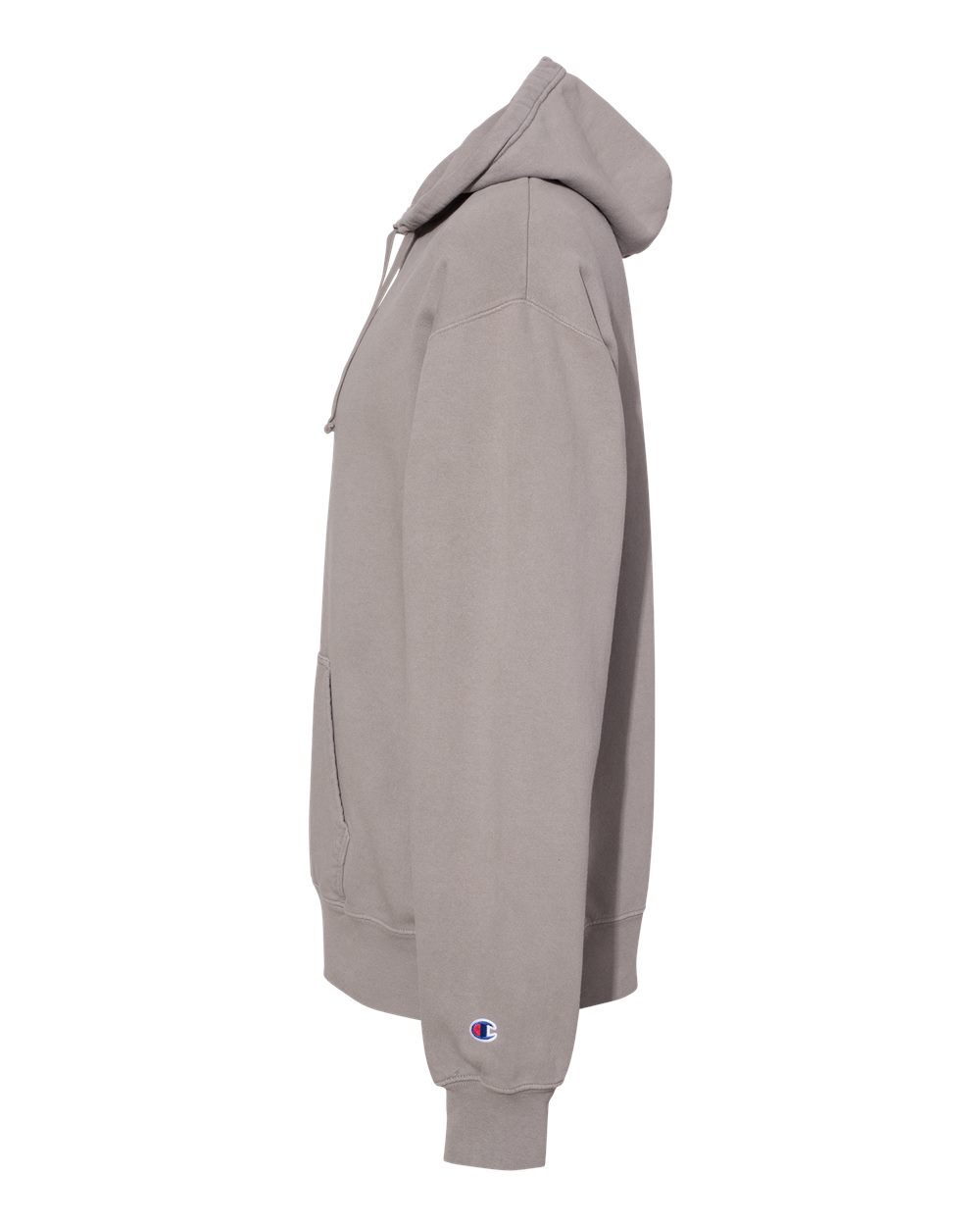 Left View of Concrete Garment-Dyed Hooded Sweatshirt - CD450