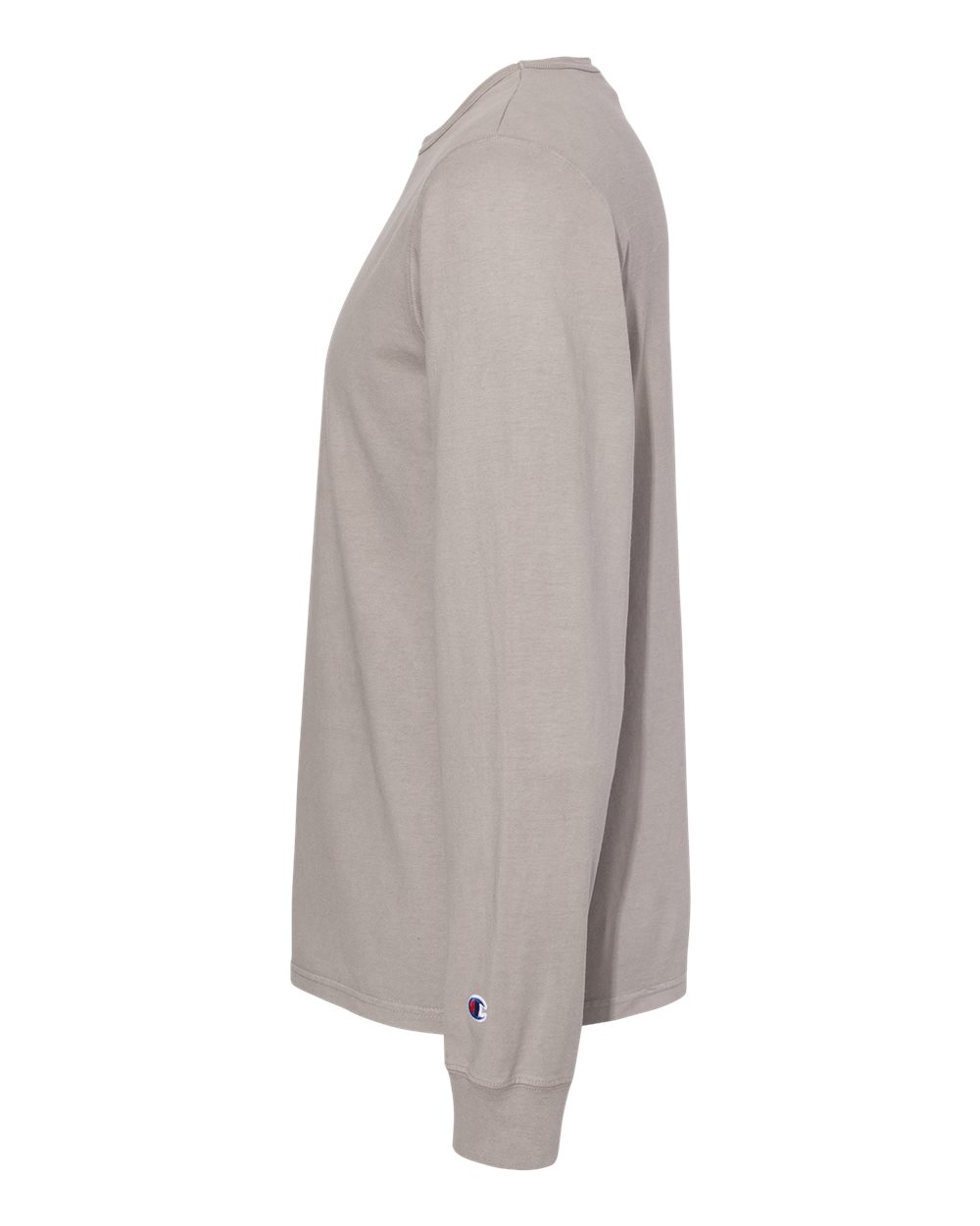 Left View of Concrete Garment-Dyed Long Sleeve T-Shirt - CD200