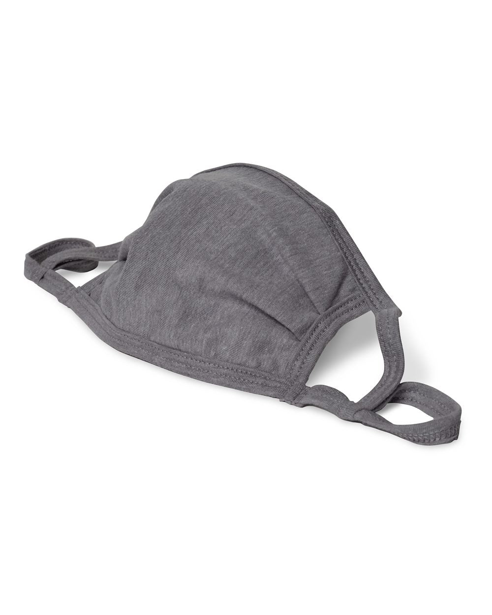 Left View of Concrete Grey X-Temp™ 2-Ply Adjustable Face Mask - BMSKAR plain