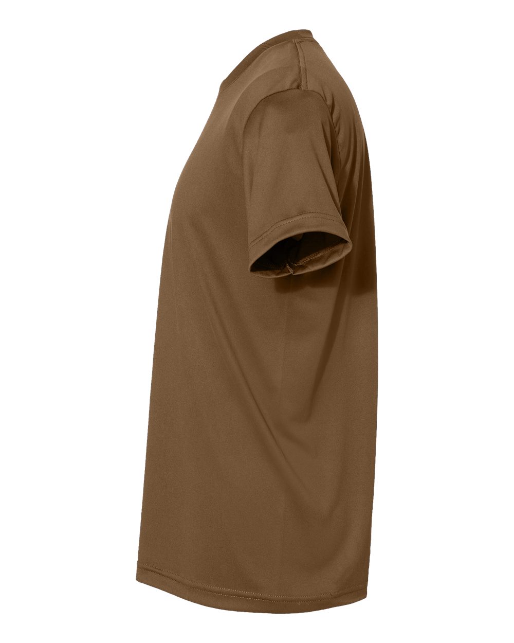 Left View of Coyote Brown USA-Made Performance T-Shirt - 5300