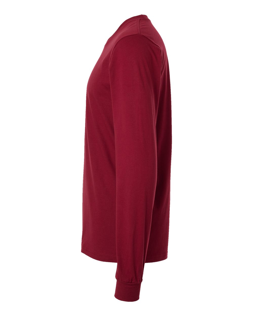 Left View of Cranberry Fine Jersey Long Sleeve Tee - 2007