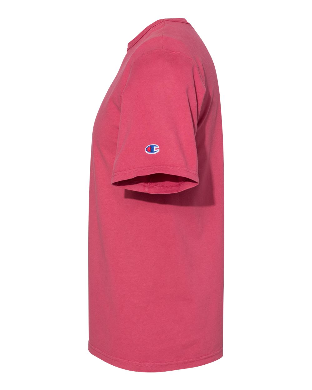 Left View of Crimson Garment-Dyed T-Shirt - CD100