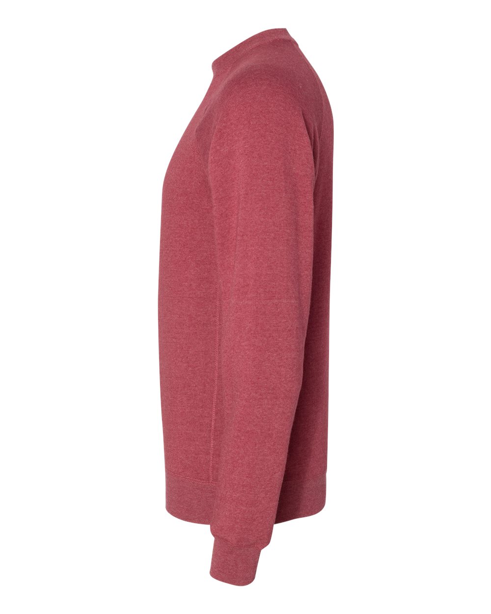 Left View of Crimson Special Blend Crewneck Raglan Sweatshirt - PRM30SBC