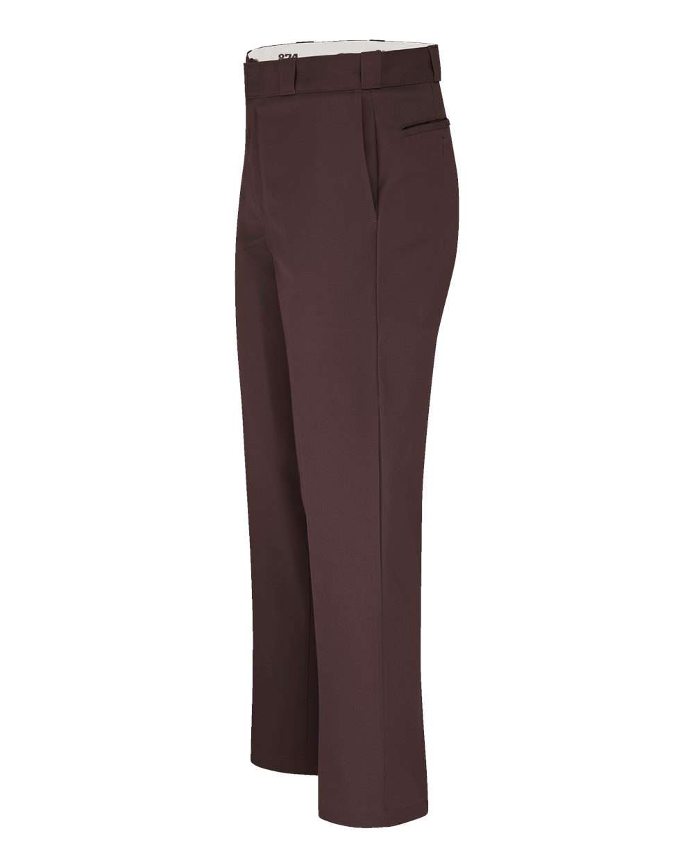Left View of Dark Brown - 30I Industrial 874® Work Pants - Extended Sizes - P874EXT