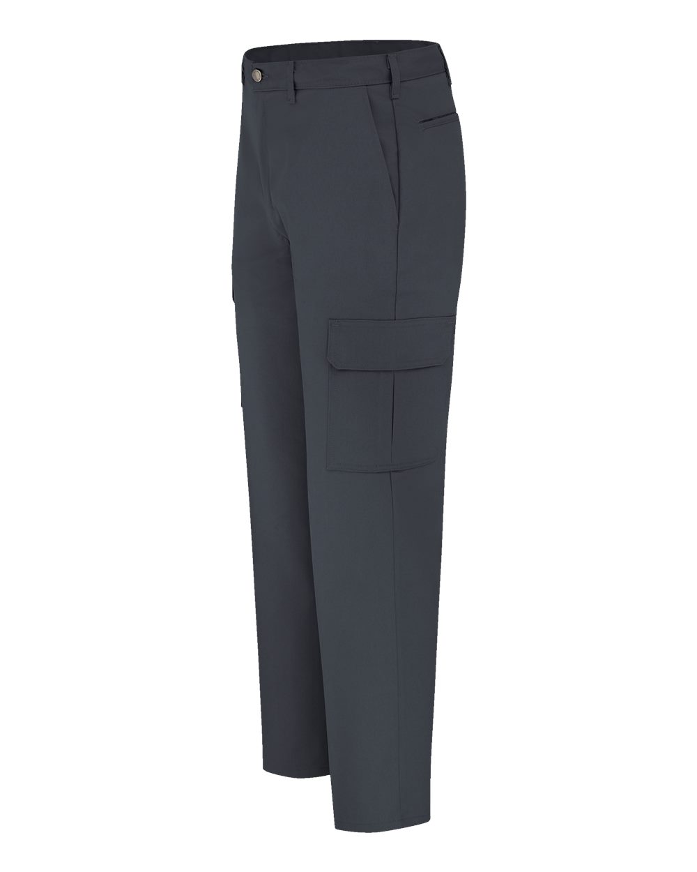 Left View of Dark Charcoal - 37 Unhemmed Industrial Cargo Pants - Extended Sizes - LP60EXT