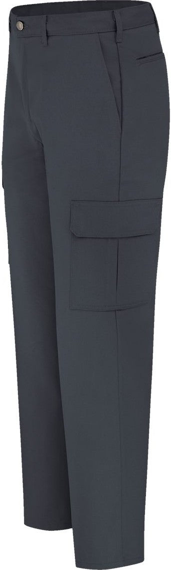 Left View of Dark Charcoal - 37 Unhemmed Industrial Cargo Pants - LP60