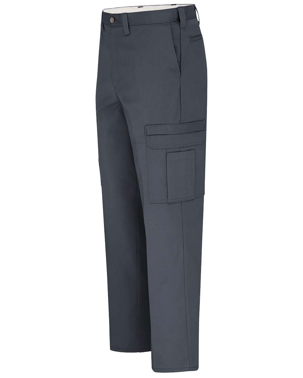 Left View of Dark Charcoal - 39 Unhemmed Premium Industrial Cargo Pants - LP72