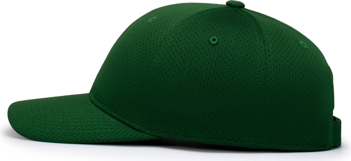 Left View of DARK GREEN ATHLETIC MESH CAP