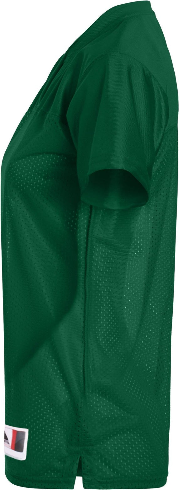 Left View of DARK GREEN LDS JR FIT REPLICA FOOTBALL T