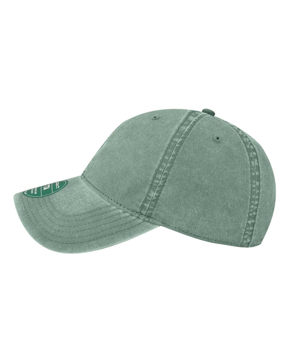 Left View of Dark Green Terra Twill Cap - TTA