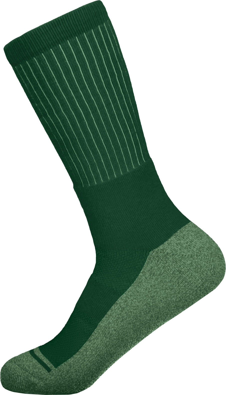 Left View of DARK GREEN TONAL CREW SOCK