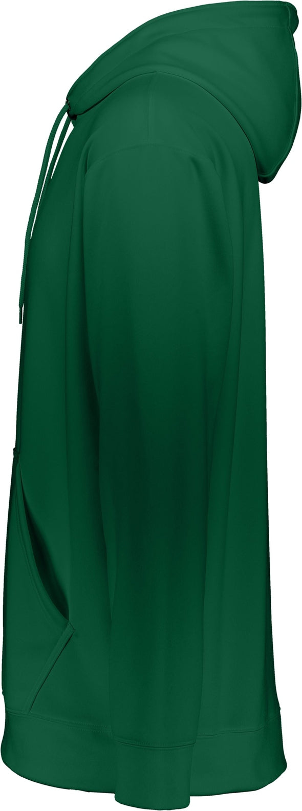 Left View of DARK GREEN WICKING FLEECE HOOD SWEATSHIRT