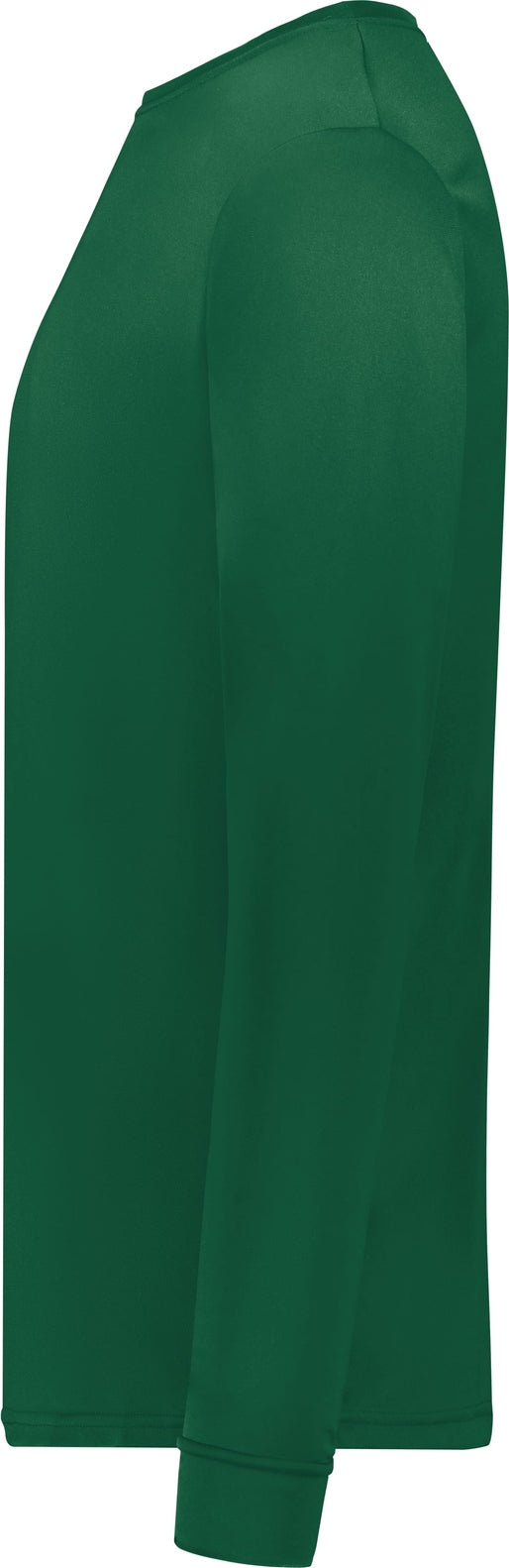 Left View of DARK GREEN WICKING LONG SLEEVE T-SHIRT