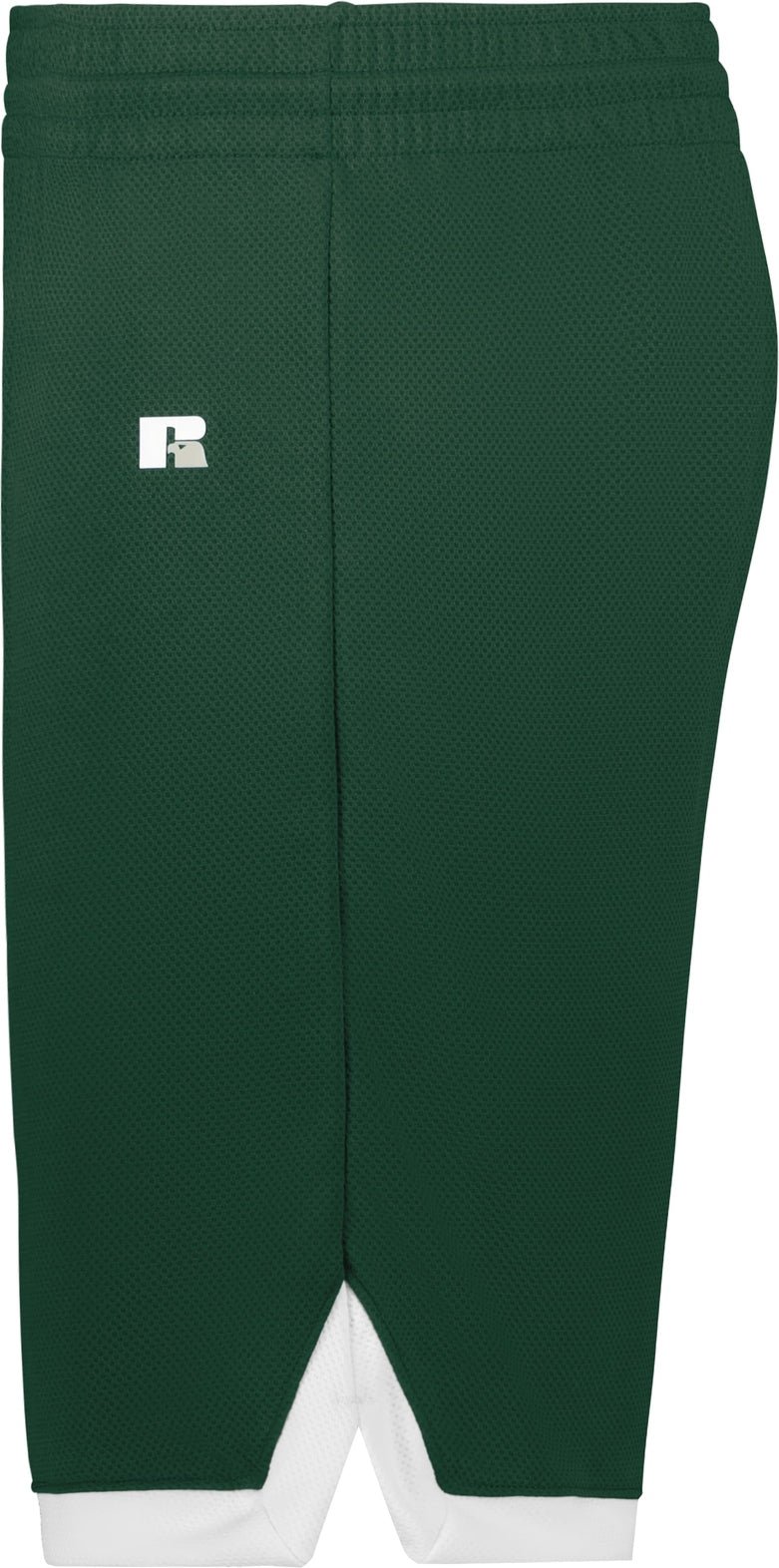 Left View of DARK GREEN/WHITE COOLCORE ELITE SHORTS