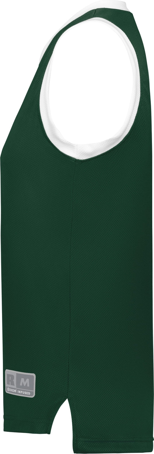 Left View of DARK GREEN/WHITE LDS COOLCORE ELITE JERSEY