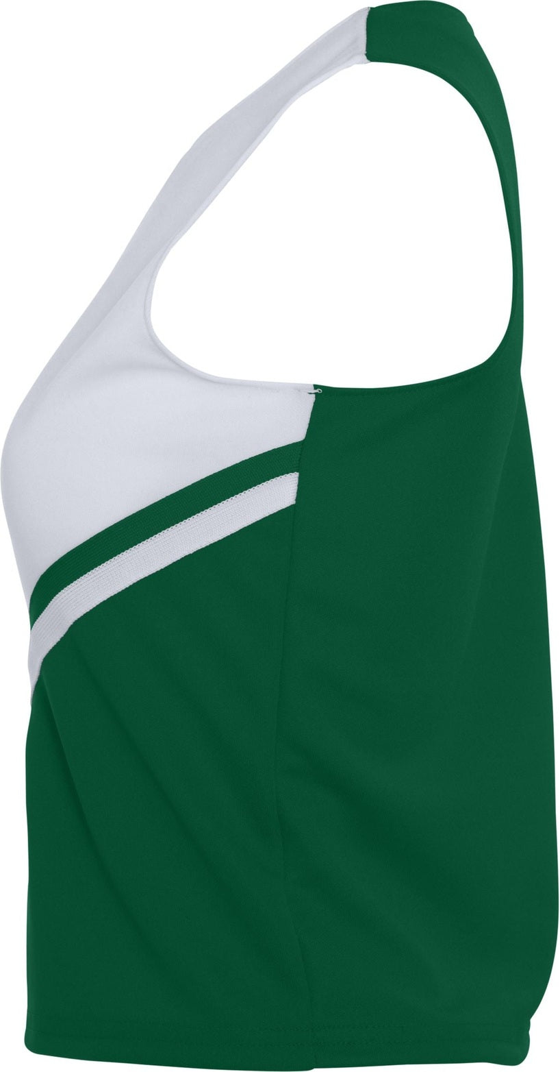 Left View of DARK GREEN/WHITE/WHITE LADIES PRIDE SHELL