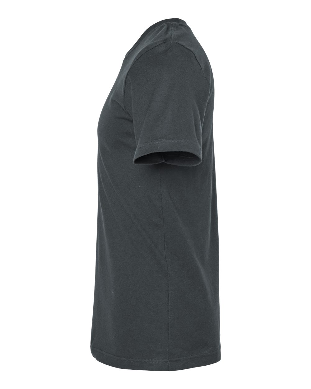 Left View of Dark Grey Combed Cotton T-Shirt - 602