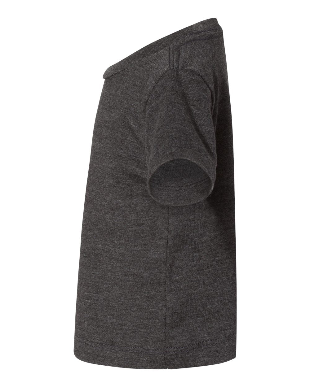 Left View of Dark Grey Heather Infant Jersey Tee - 3001B