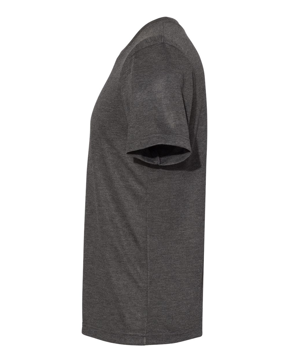 Left View of Dark Grey Heather Viscose Fashion Tee - 3880