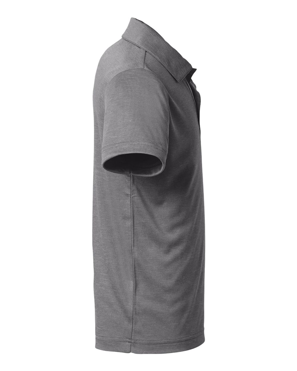 Left View of Dark Grey Heather Youth Zone Sonic Heather Performance Polo - TT51HY