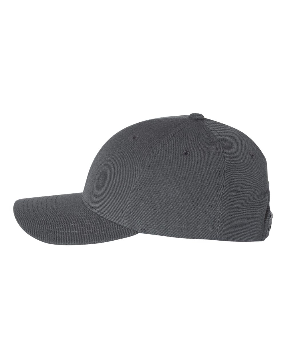 Left View of Dark Grey Premium Curved Bill Snapback Cap - 6789M