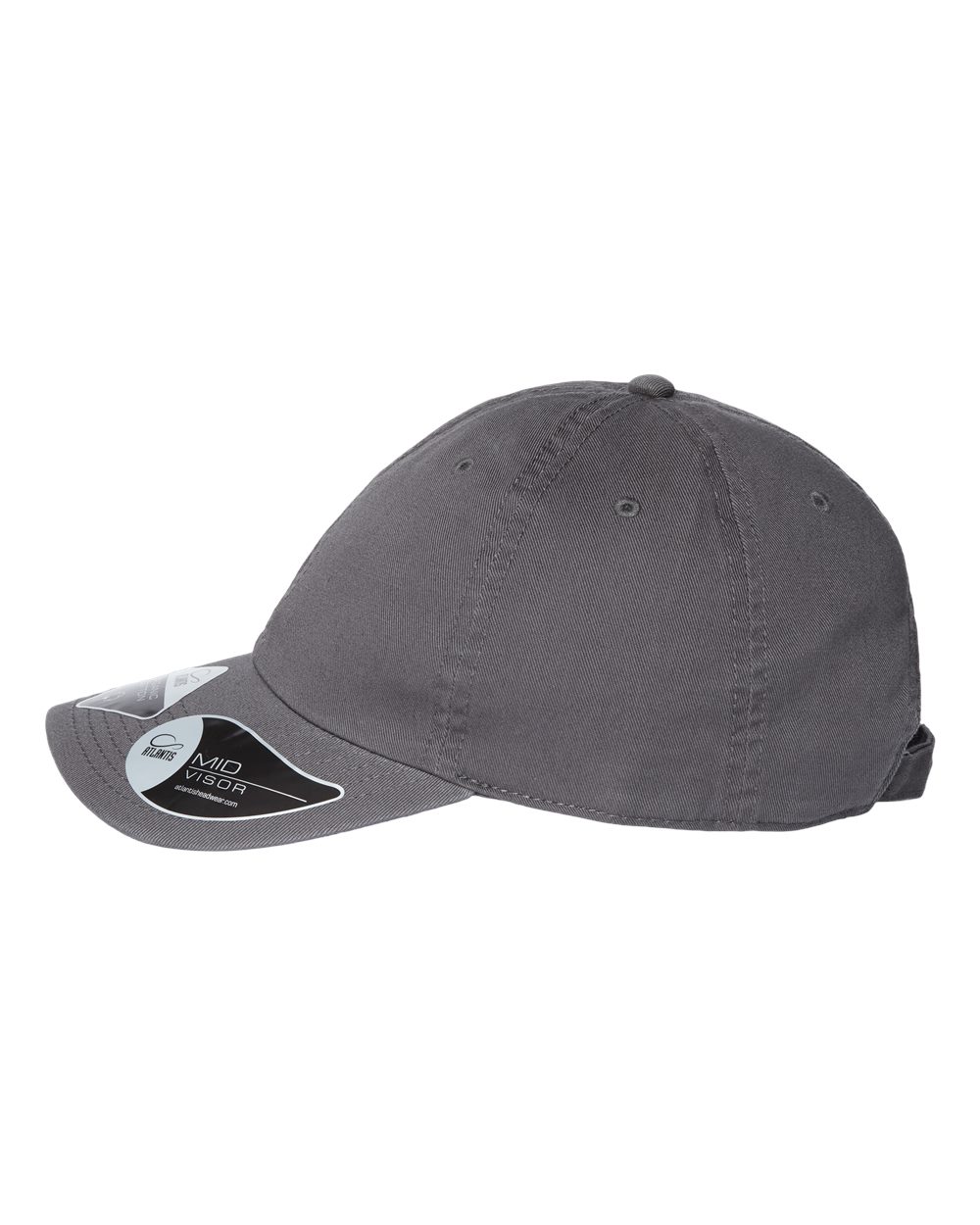 Left View of Dark Grey Sustainable Dad Hat - FRASER