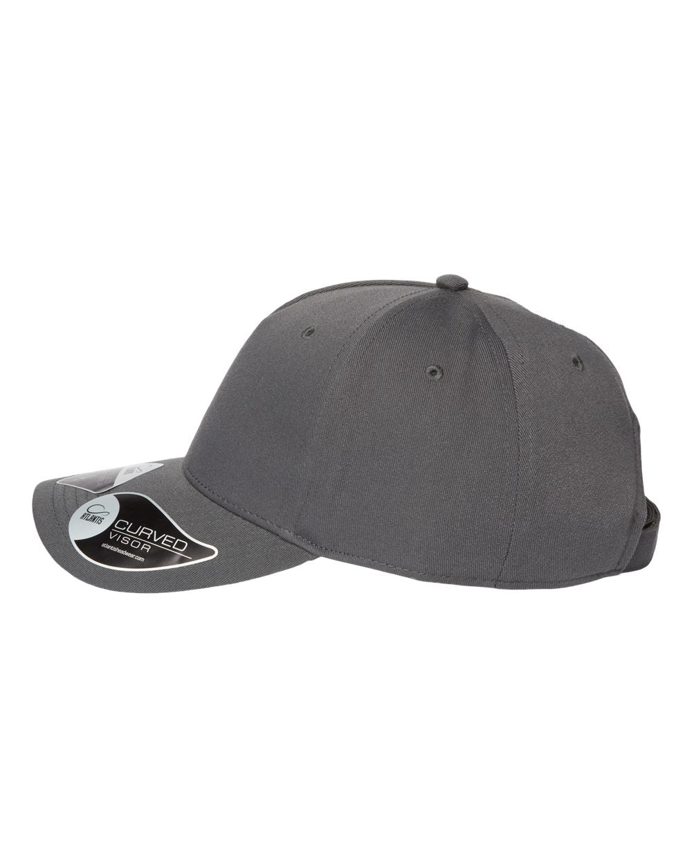 Left View of Dark Grey Sustainable Five-Panel Cap - FIJI