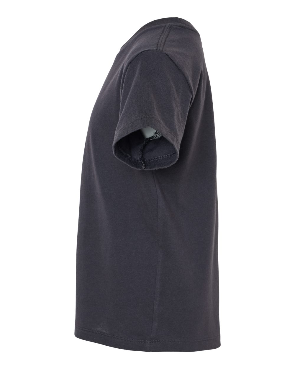 Left View of Dark Grey Toddler Jersey Tee - 3001T