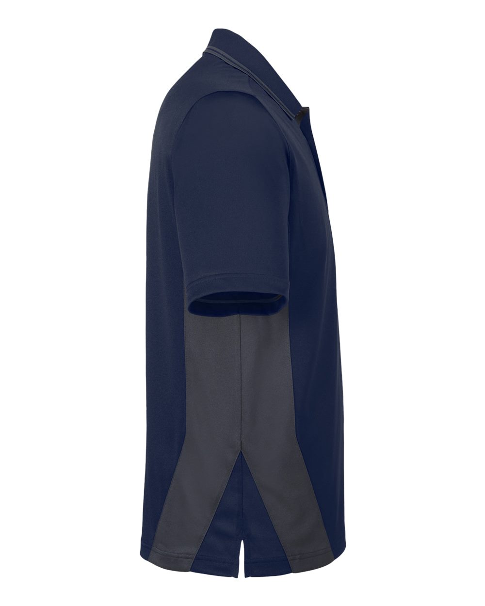 Left View of Dark Navy/ Dark Charcoal Men&#39;s Flash Snag Protection Plus IL Colorblock Polo - M386