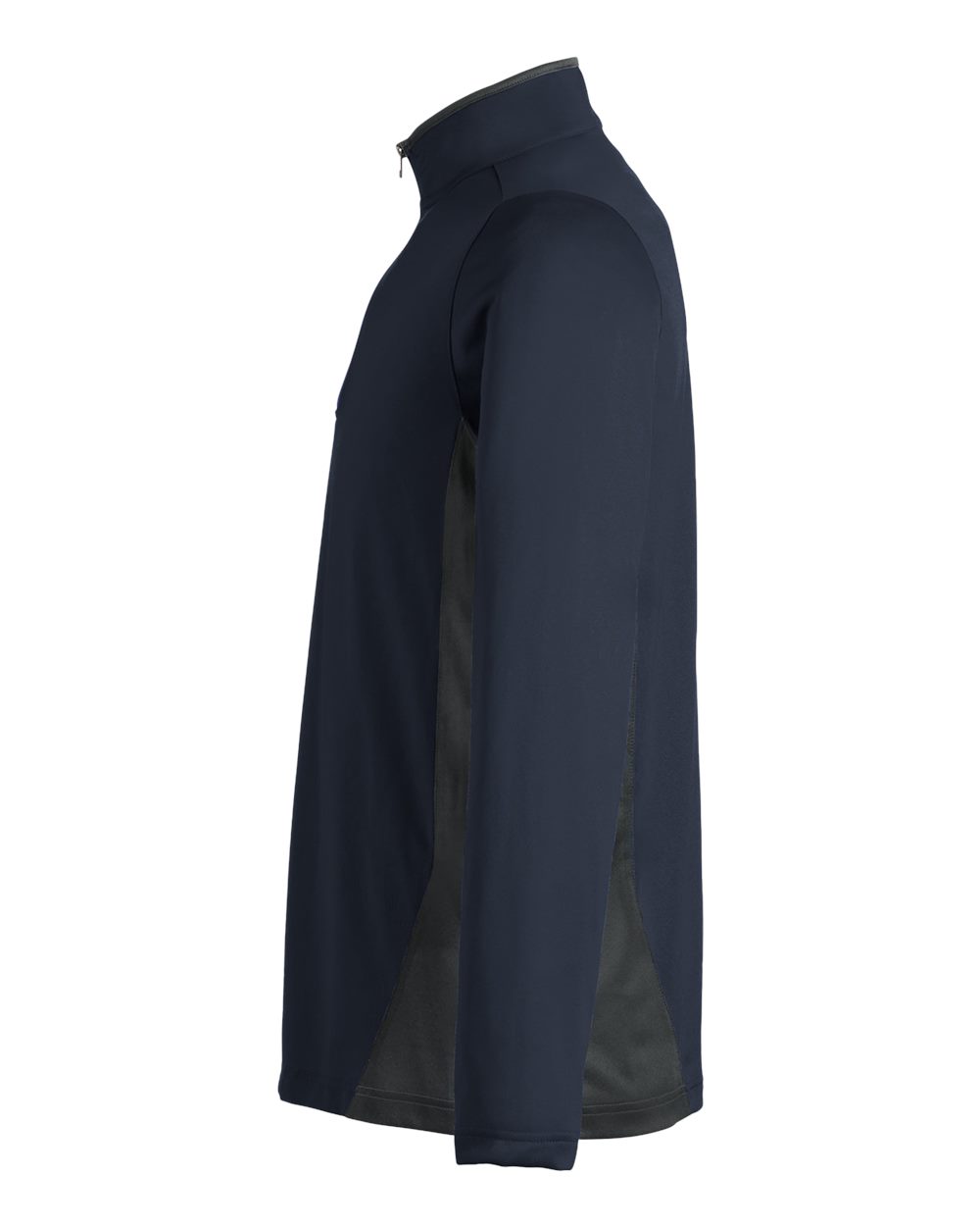 Left View of Dark Navy/ Dark Charcoal Men&#39;s Flash Snag Protection Plus IL Colorblock Quarter-Zip Pullover - M786