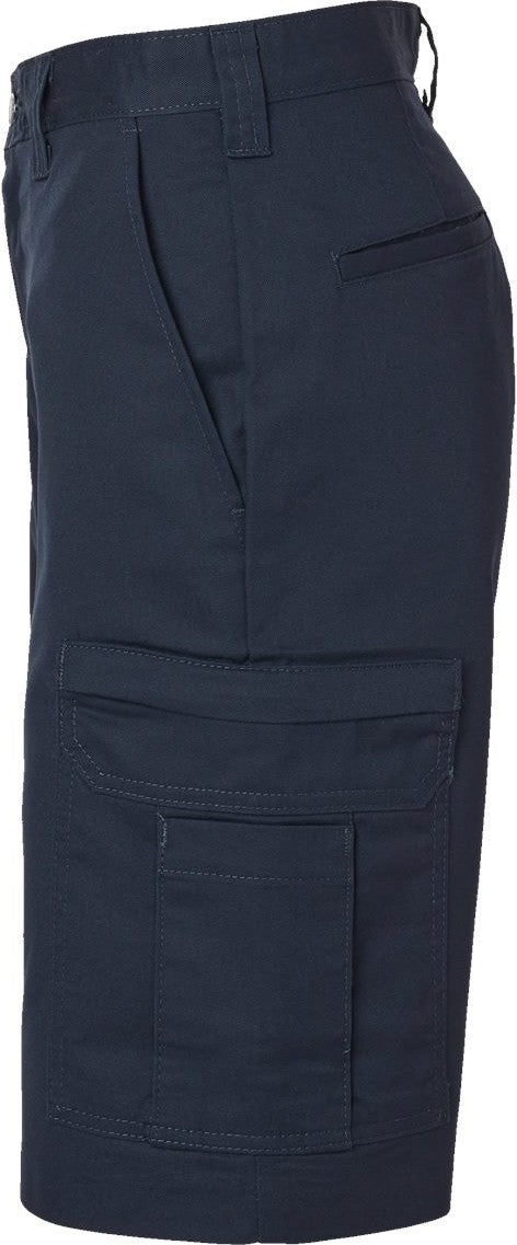 Left View of Dark Navy Premium 11&quot; Industrial Cargo Shorts - Extended Sizes - LR42EXT