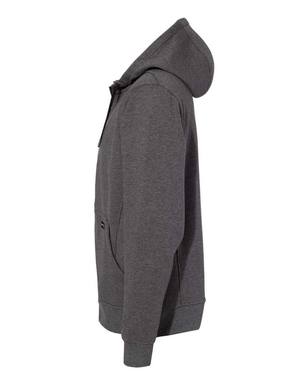 Left View of Dark Oxford Men's Bateman Bonded Power Fleece 2.0 Full-Zip Jacket - 7040 plain