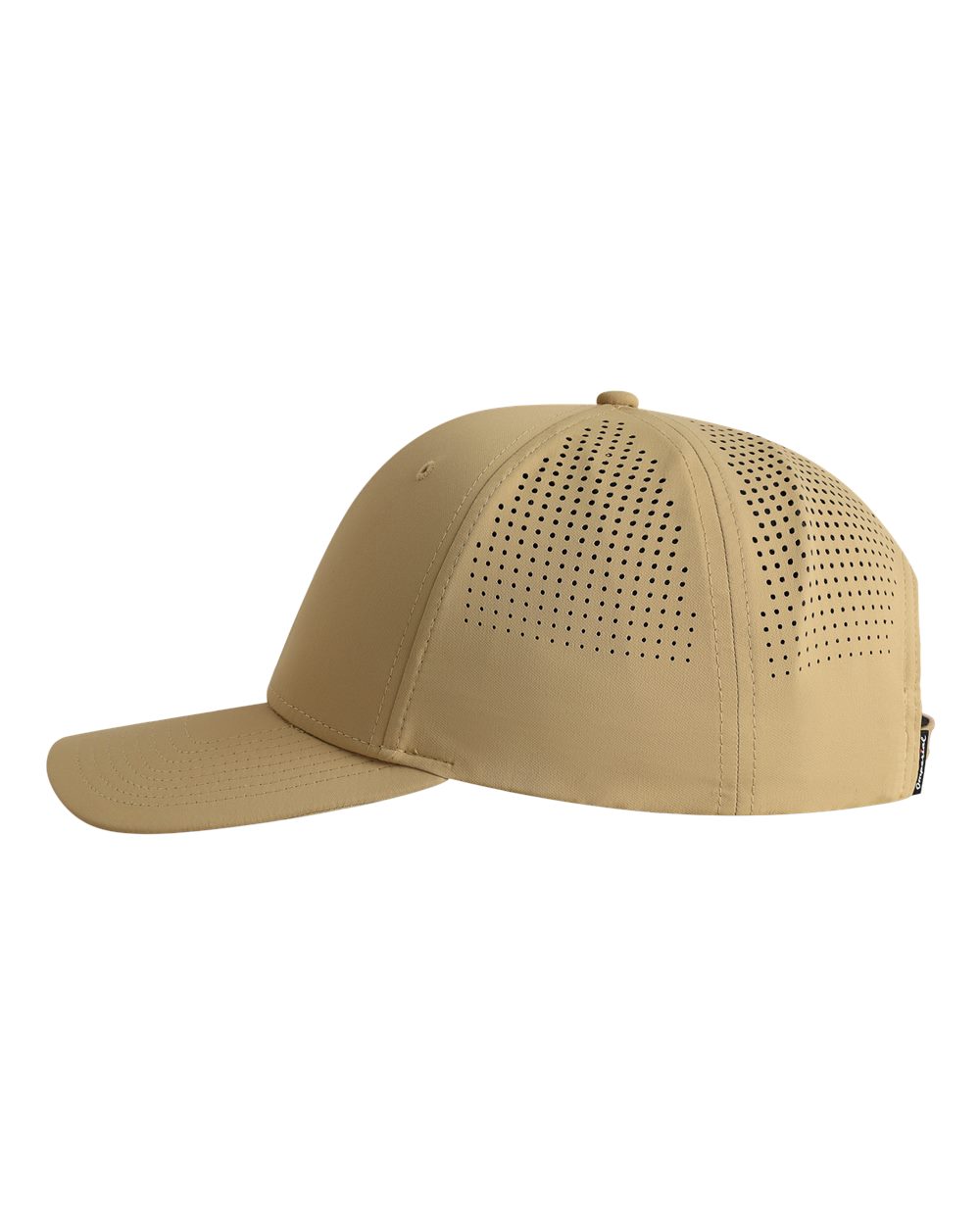 Left View of Deep Gold The Ironclad Recycled Perforated Cap - 7068