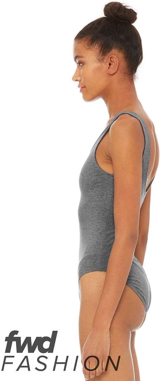 Left View of Deep Heather FWD Fashion Women&#39;s Bodysuit - 0990
