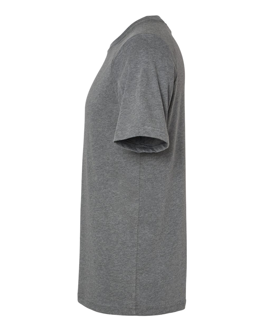 Left View of Deep Heather Heather CVC Raglan Tee - 3201