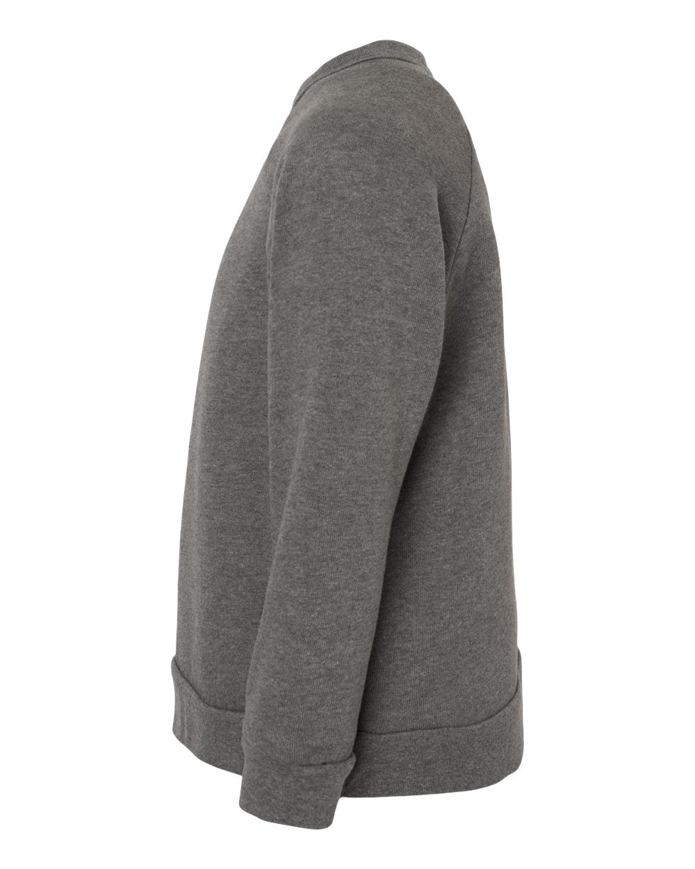 Left View of Deep Heather Toddler Sponge Fleece Raglan Sweatshirt - 3901T