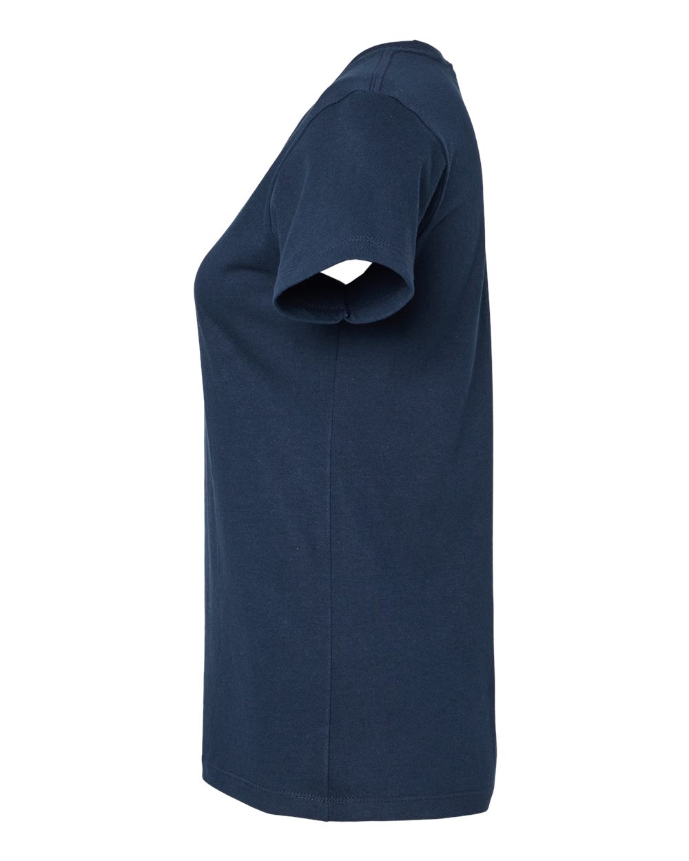 Left View of Deep Navy Women&#39;s Gold Soft Touch T-Shirt - 4810