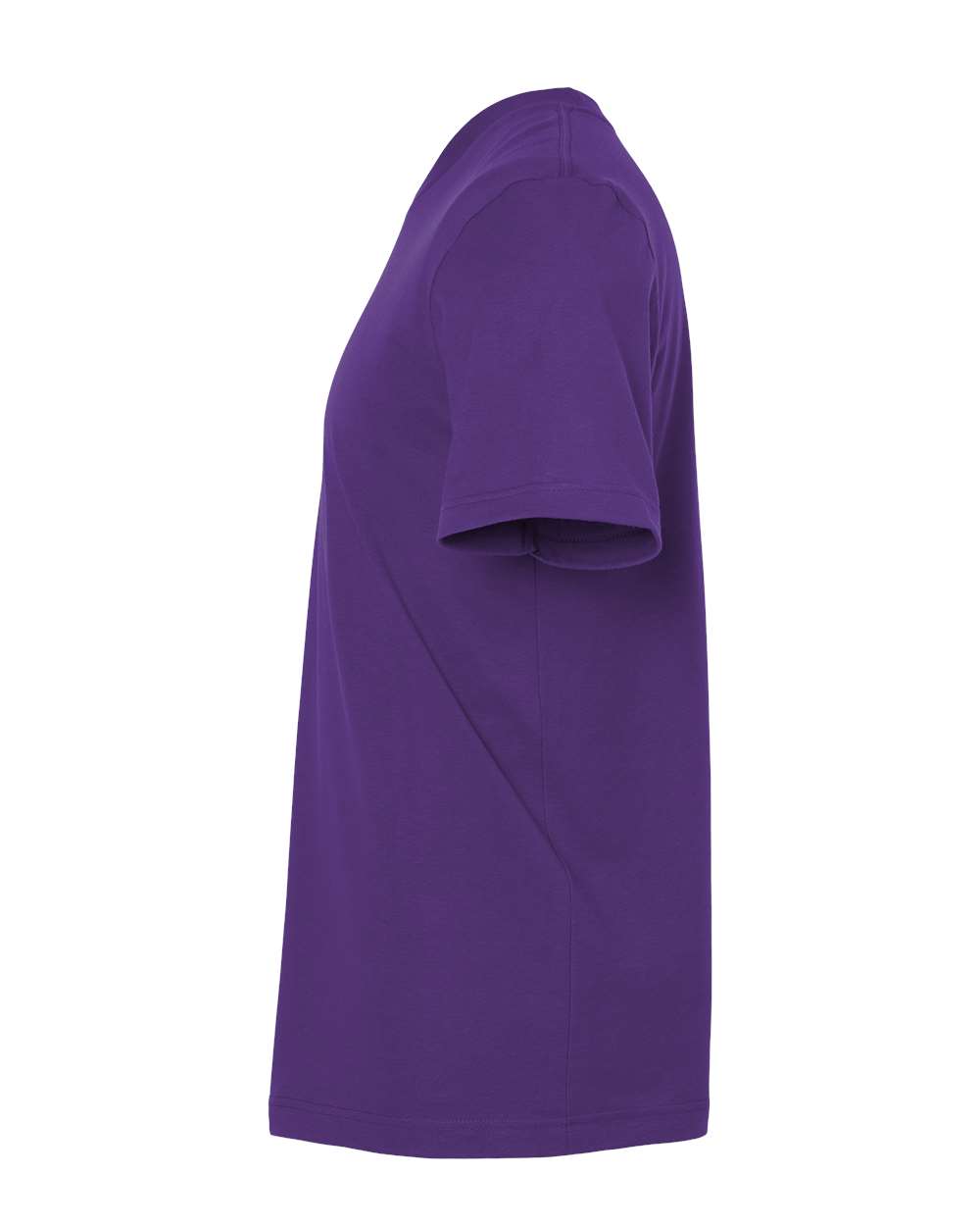 Left View of Deep Purple Combed Cotton T-Shirt - 602