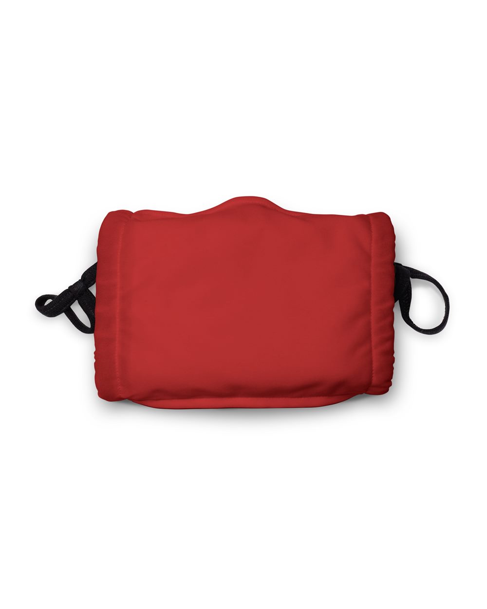 Left View of Deep Red 2-Ply Cotton Pocket Face Mask - MKPKCR plain