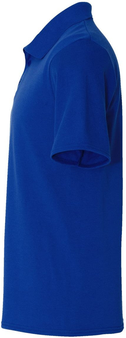 Left View of Deep Royal Piqué Polo - 055P