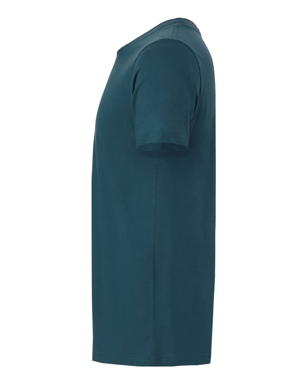 Left View of Deep Teal Jersey Tee - 3001