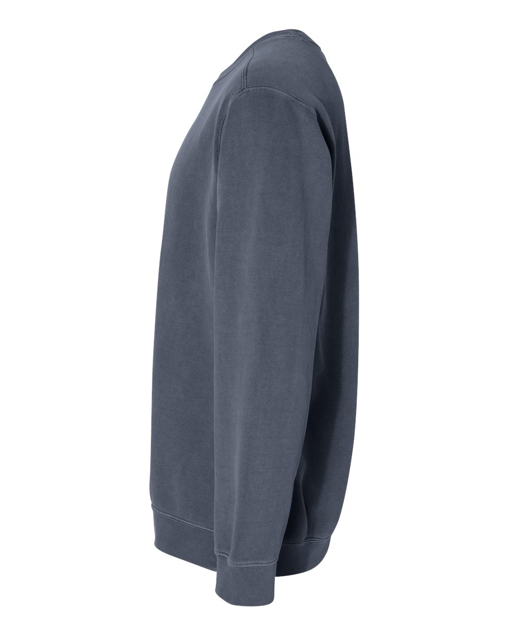 Left View of Denim Garment-Dyed Sweatshirt - 1566