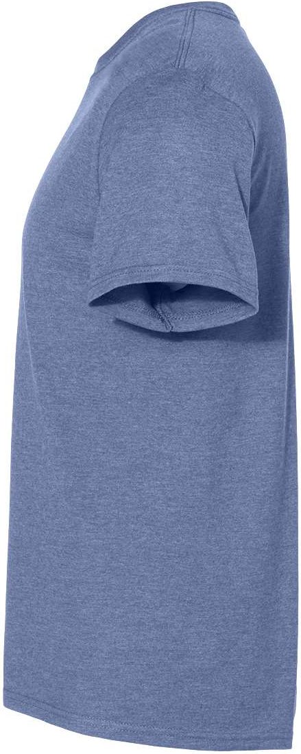 Left View of Denim Heather Premium Blend Ring-Spun T-Shirt - 560MR