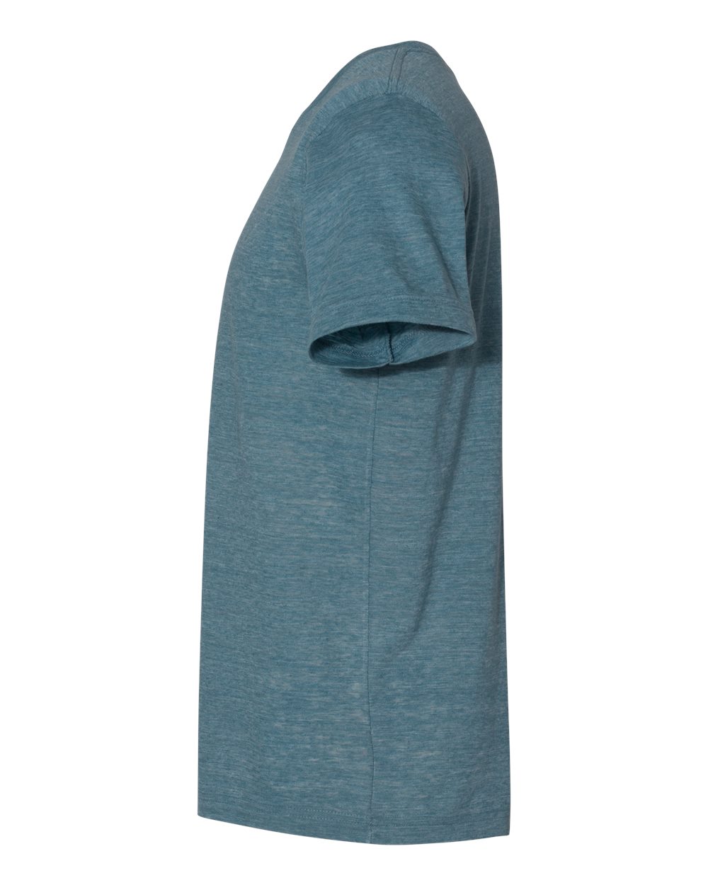 Left View of Denim Slub Texture Tee - 3650