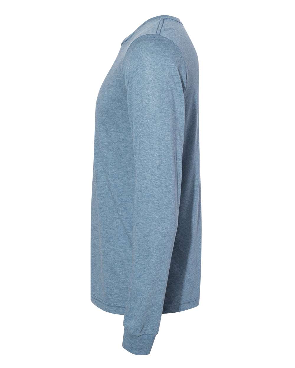 Left View of Denim Triblend Triblend Long Sleeve Tee - 3513