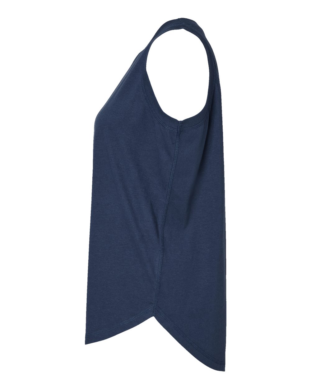 Left View of Denim Women&#39;s Relaxed Fine Jersey Tank - 3592
