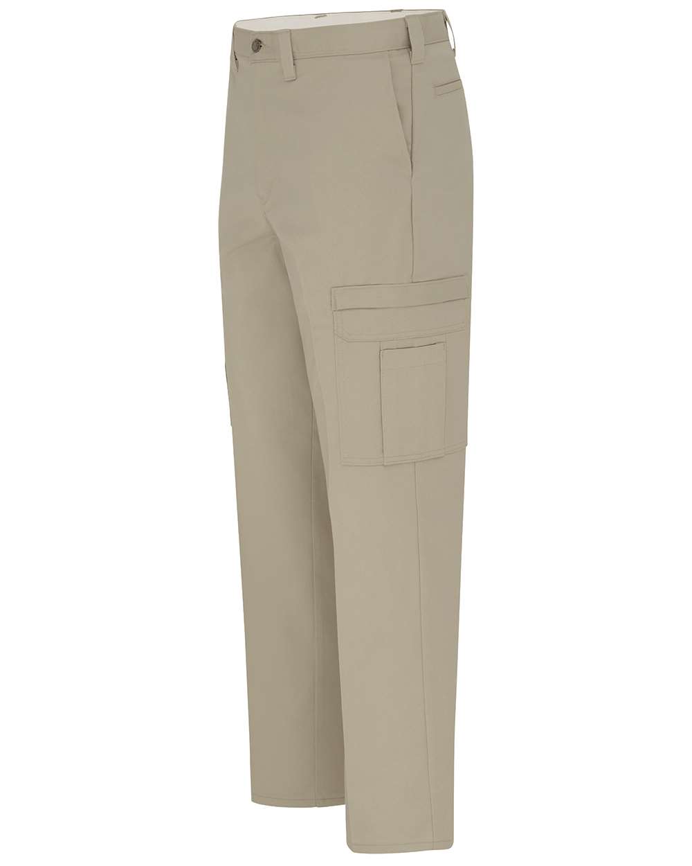 Left View of Desert Sand - 39 Unhemmed Premium Industrial Cargo Pants - LP72